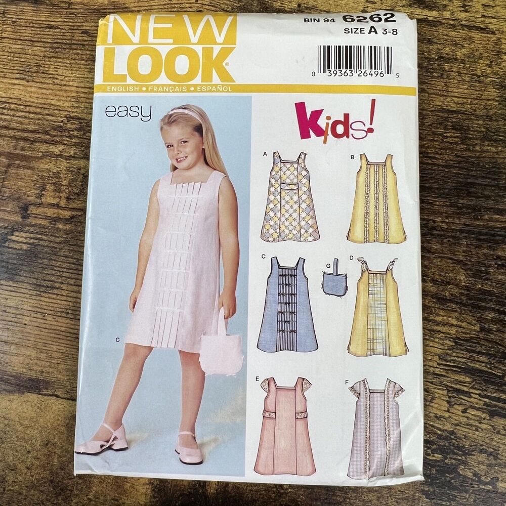 Simplicity Girls Dress Vintage Uncut Pattern Sz 3-8 #6262